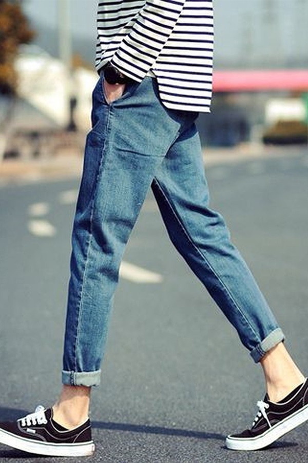 Kinh nghiệm chọn quần jean cho nam gầy